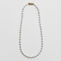 【an-other】 freshwater pearl ball chain necklace (gold)
