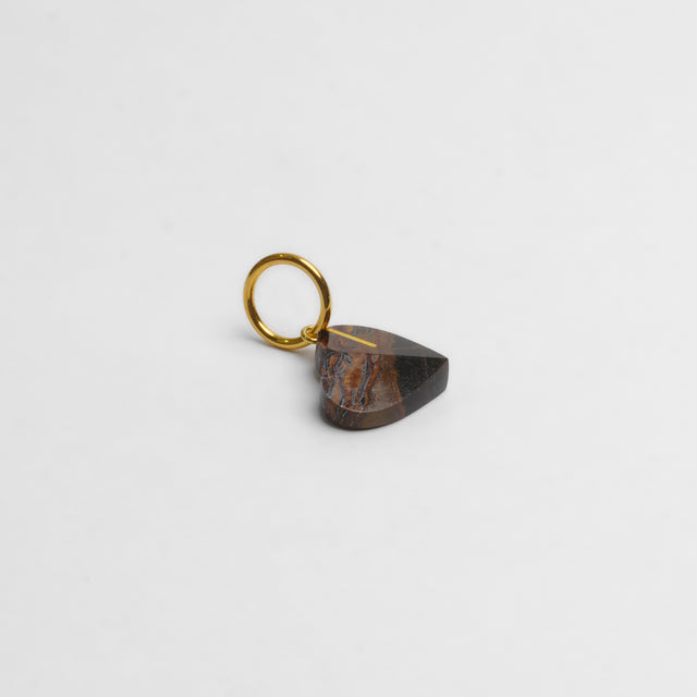 【 One of a kind 】Heart charm (Iron tiger eye)