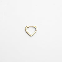 Hoop heart pierced earring (tiny / gold)