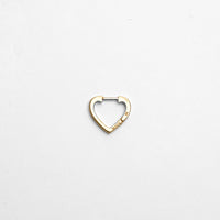Hoop heart pierced earring (tiny / gold)