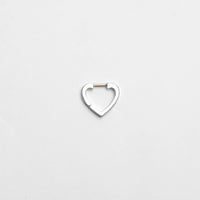 Hoop heart pierced earring (tiny / silver)