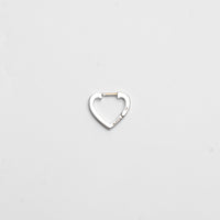 Hoop heart pierced earring (tiny / silver)