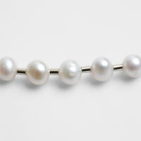 【an-other】 freshwater pearl ball chain necklace (gold)