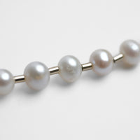 【an-other】 freshwater pearl ball chain necklace (gold)