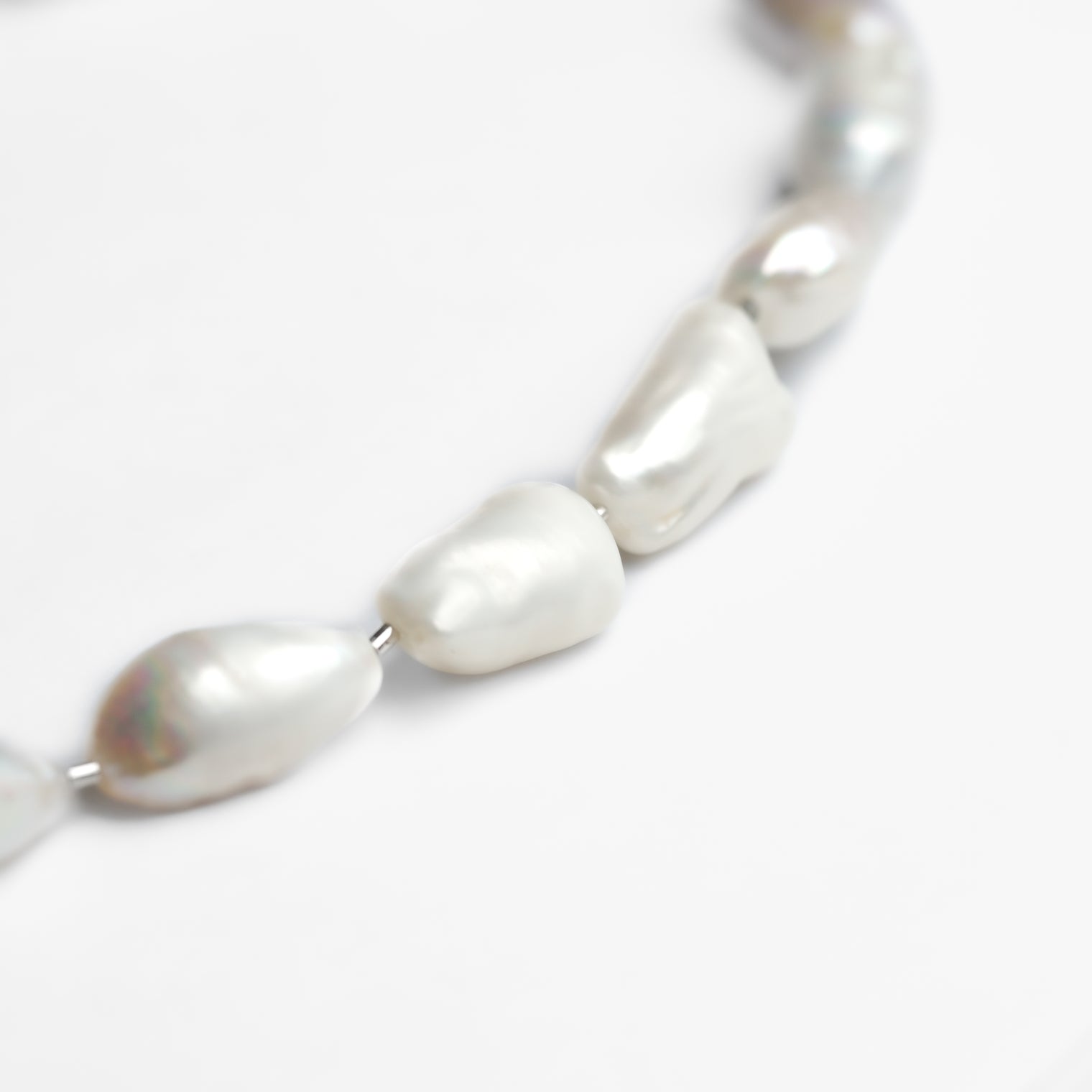 LIMITED COLLECTION Freshwater pearl ball chain necklace（deluxe)