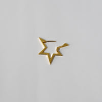 Hoop star pierced earring (Gold)
