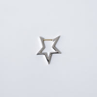 Hoop star pierced earring (Silver)