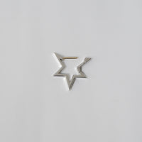 Hoop star pierced earring (Silver)