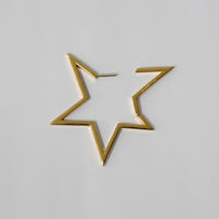 Hoop star pierced earring (Gold)