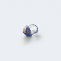 semi precious stone pierce (oval / blue)