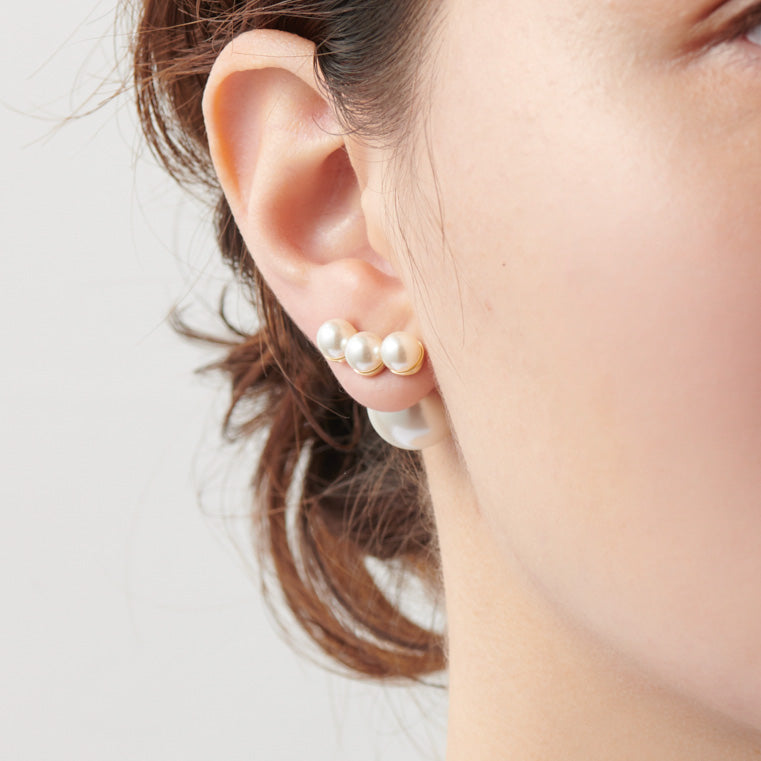 高額売筋】 pearls three mayu pierce パールピアス (large 