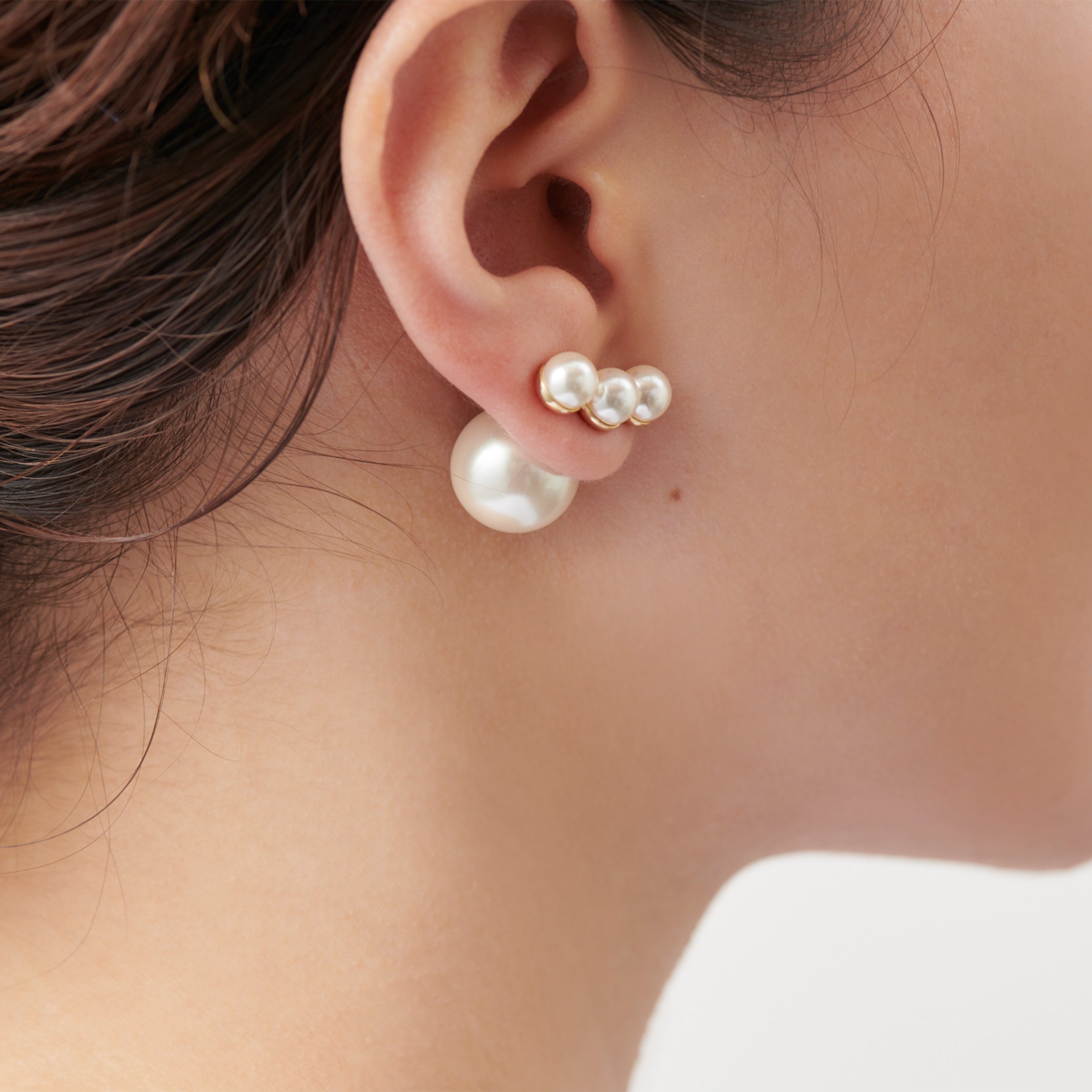 three pearls pierce (large) – MAYU online store