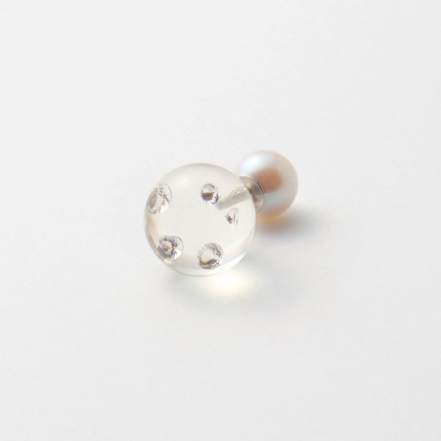inclusion pierce (5 pieces cubic zirconias / clear)