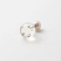 inclusion pierce (5 pieces cubic zirconias / clear)