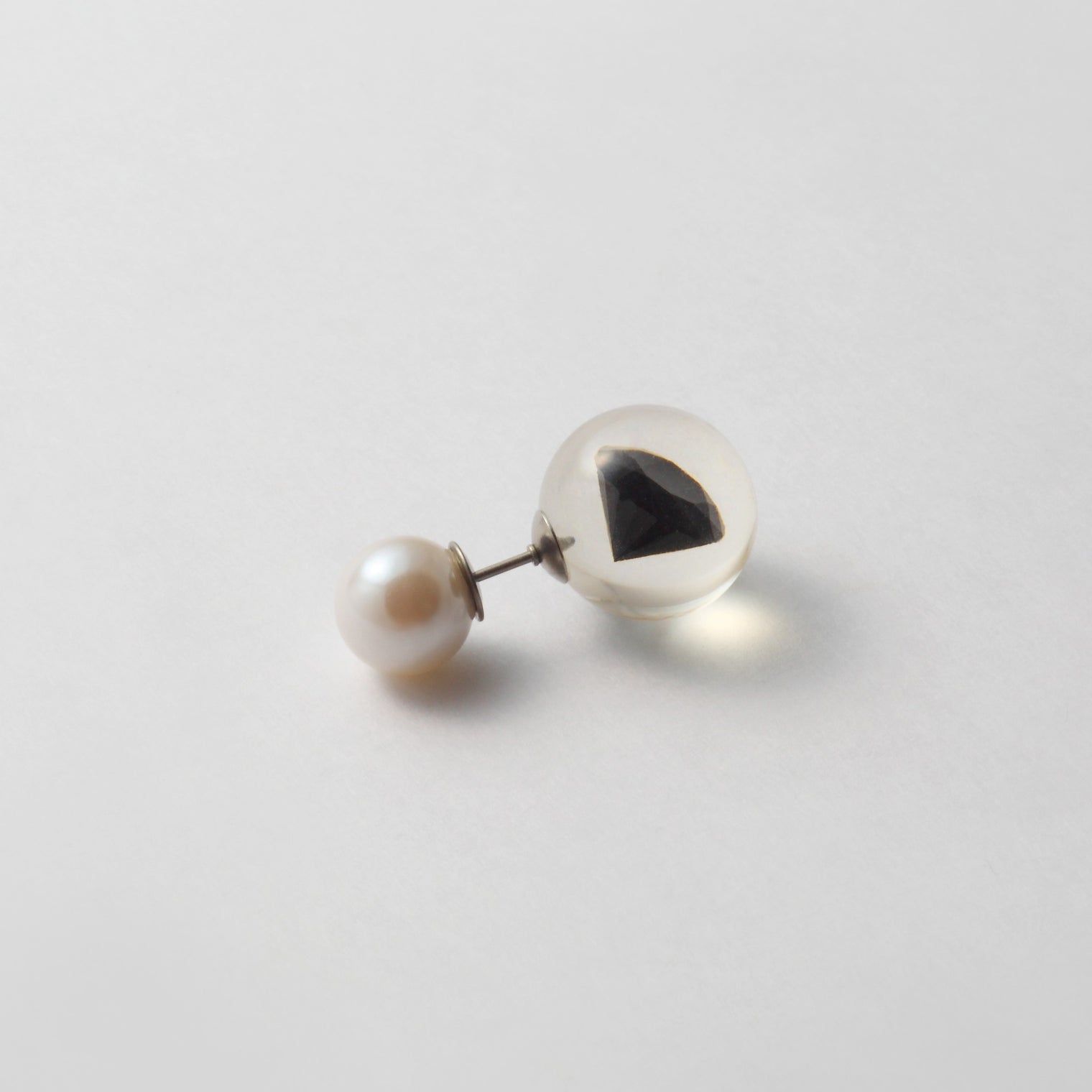 inclusion pierce (cubic zirconia / black)