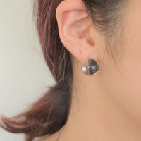 inclusion pierce (cubic zirconia / black / 1pearl)