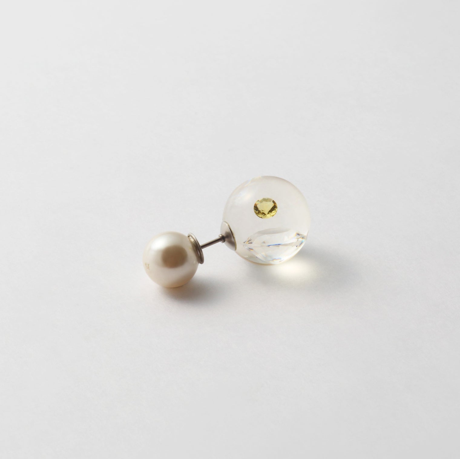 inclusion pierce (cubic zirconia / clear / yellow)