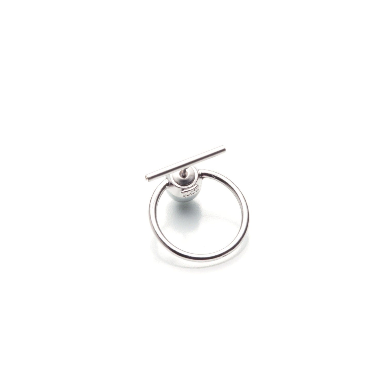 hoop catch pierce  (20mm bar / 24mm hoop / silver)