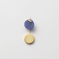 13mm sodalite / k10 post pierced earring