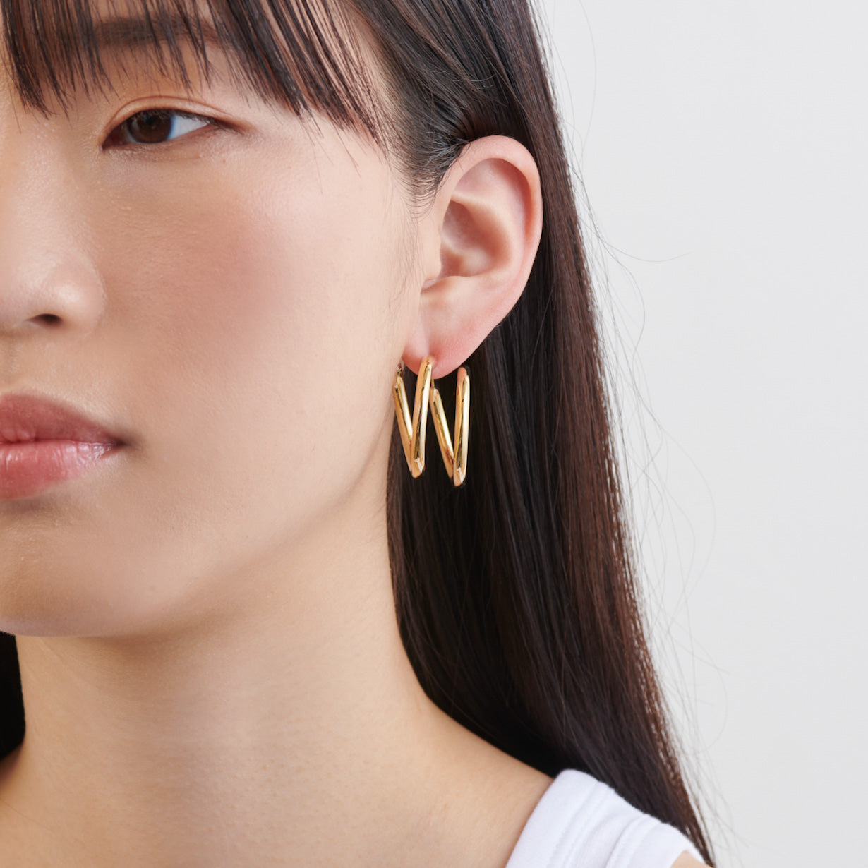 Gold line pierce (30mm line×30mm line / crystal glass)
