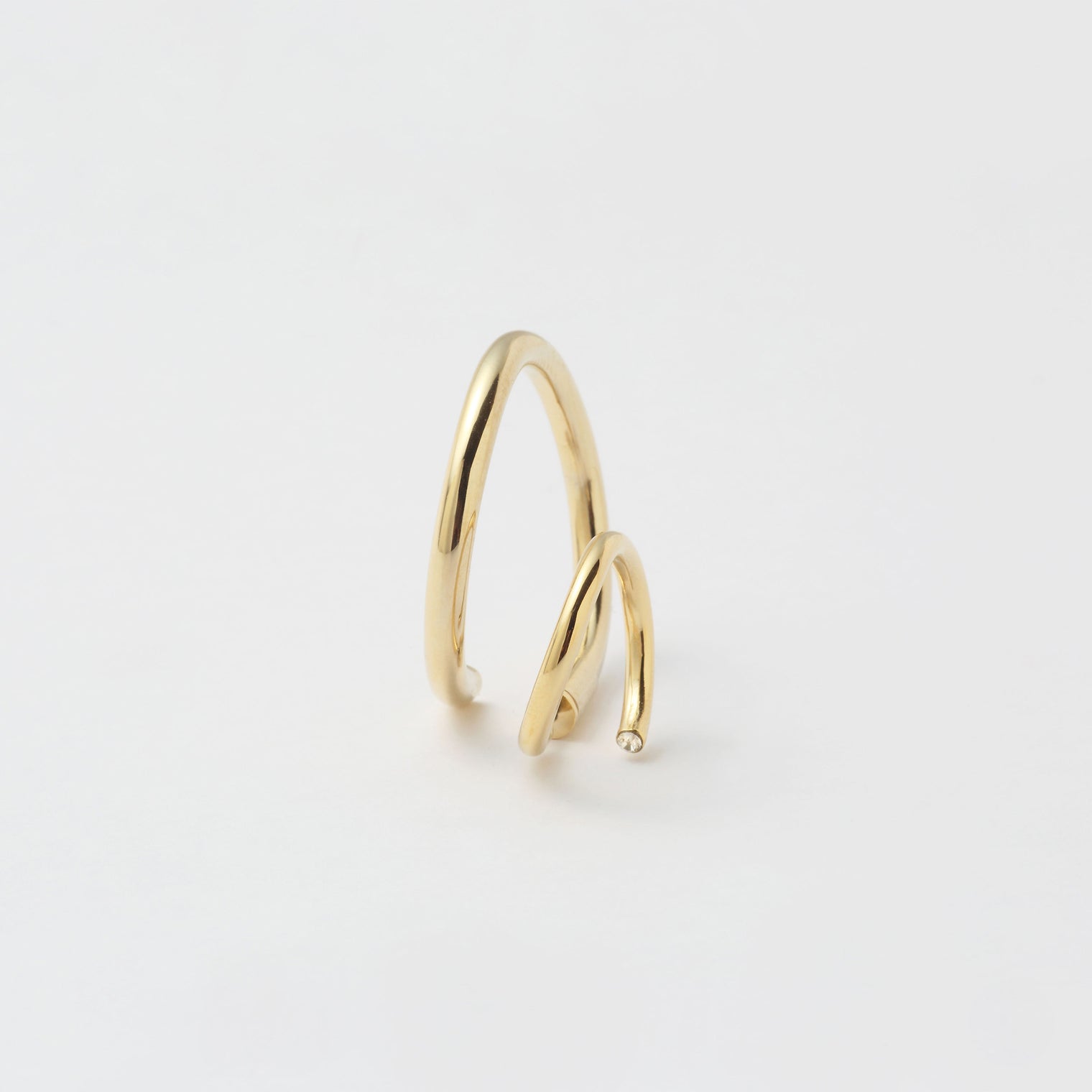 Gold line pierce(19㎜ line×30㎜ line/crystal glass/Gold)