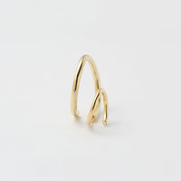 Gold line pierce(19㎜ line×30㎜ line/crystal glass/Gold)