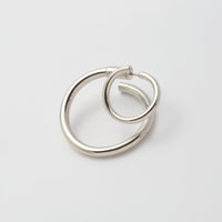 Silver line pierce(19㎜ line×30㎜ line/crystal glass/Silver)
