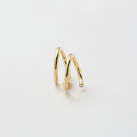 Gold line pierce(19㎜ line×19㎜ line/crystal glass/Gold)
