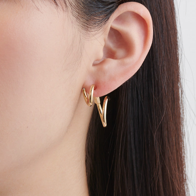 Gold line pierce(13mm line×19mm line/crystal glass/Gold)