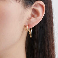 Gold line pierce(13mm line×19mm line/crystal glass/Gold)