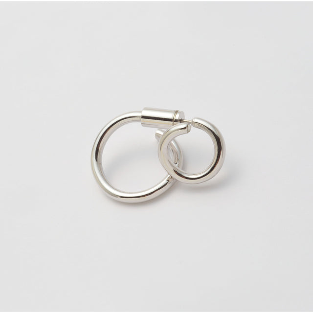 Silver line pierce(13mm line×19mm line/crystal glass/Silver)