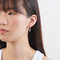 Silver line pierce(13mm line×19mm line/crystal glass/Silver)
