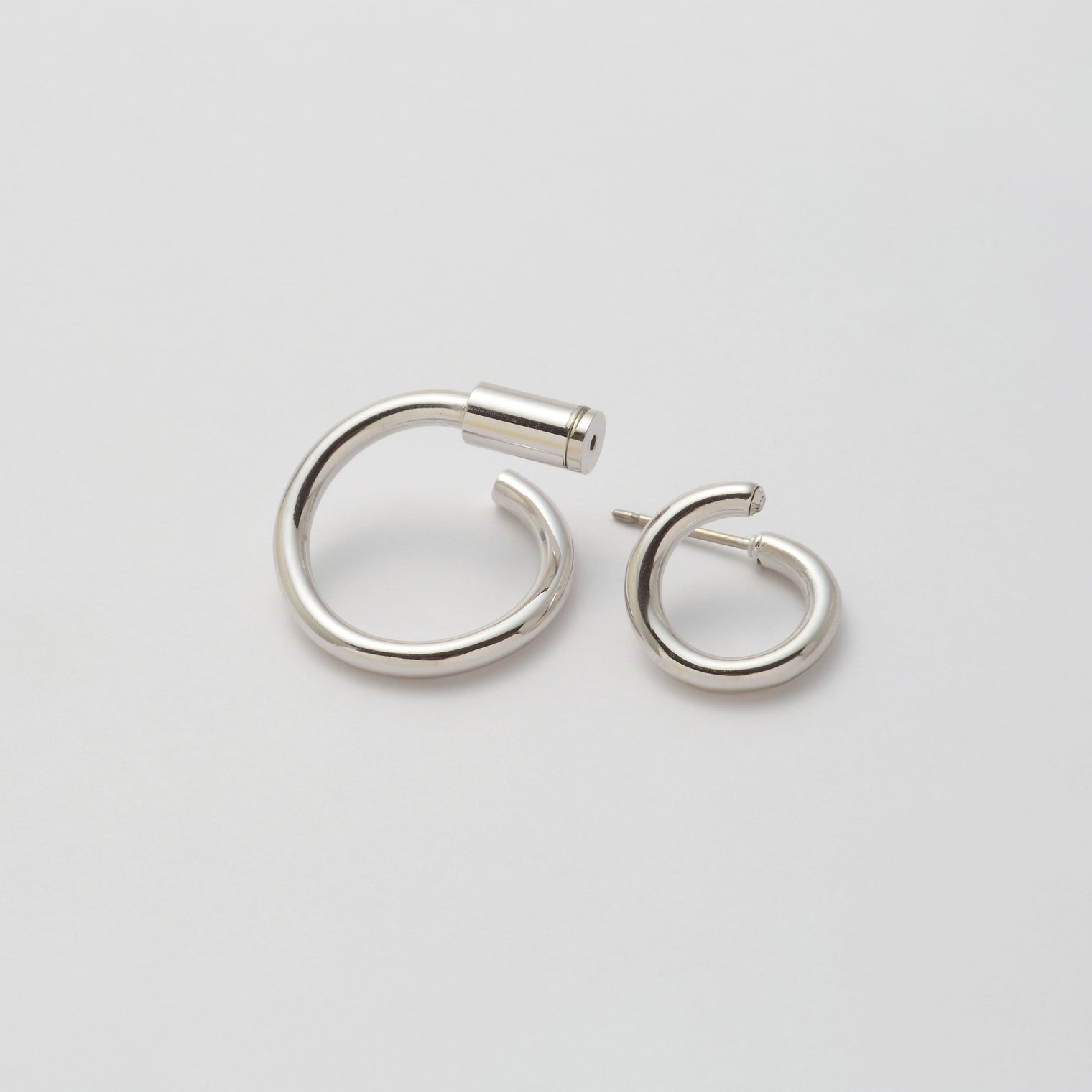 Silver line pierce(13mm line×19mm line/crystal glass/Silver)