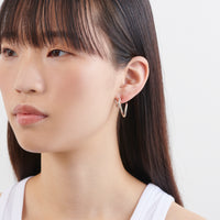 Silver line pierce(13mm line×19mm line/crystal glass/Silver)