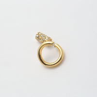 Gold line pierce(13㎜ line/Vertical type/crystal glass/Gold catch)