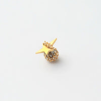 2way star pierce (front type/cubic zirconia/10mm paveball catch)