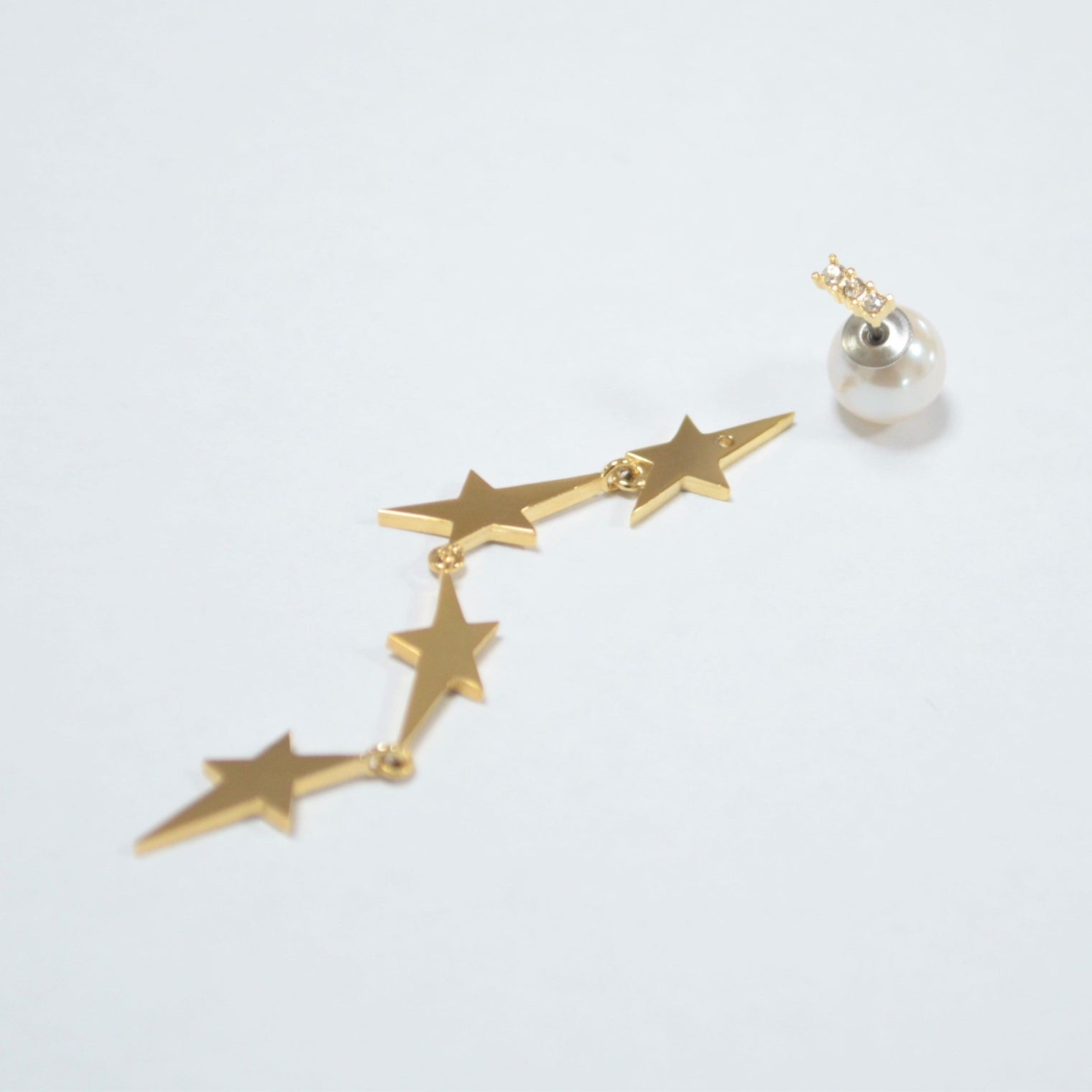 2way star pierce  (4star/cubiczirconia/9㎜ pearl catch)