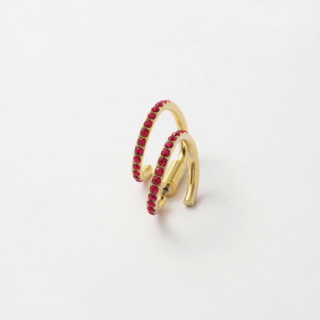 Ruby line pierce(19㎜ line×19㎜ line/crystal glass)