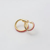 Ruby line pierce(13㎜ line×19㎜ line/crystal glass)