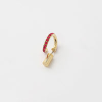 Ruby line pierce(13mm line/Vertical type/crystal glass)