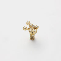 7 cubic zirconia pierce (pave clasp)