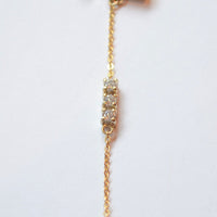 1 cubic zirconia top +5 cubic zirconia clasp pierce