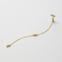 3 cubic zirconia top +5 cubic zirconia clasp pierce