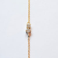 3 cubic zirconia top +5 cubic zirconia clasp pierce