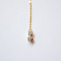 3 cubic zirconia top +5 cubic zirconia clasp pierce