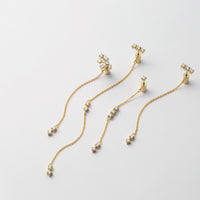 6 cubic zirconia top +2 cubic zirconia clasp pierce