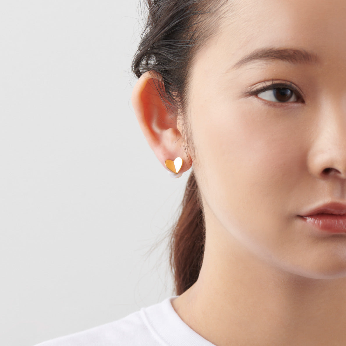 Small heart pierce (gold) – MAYU online store