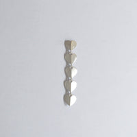 5 hearts pierce (silver)