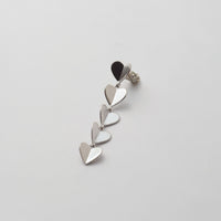 5 hearts pierce (silver)