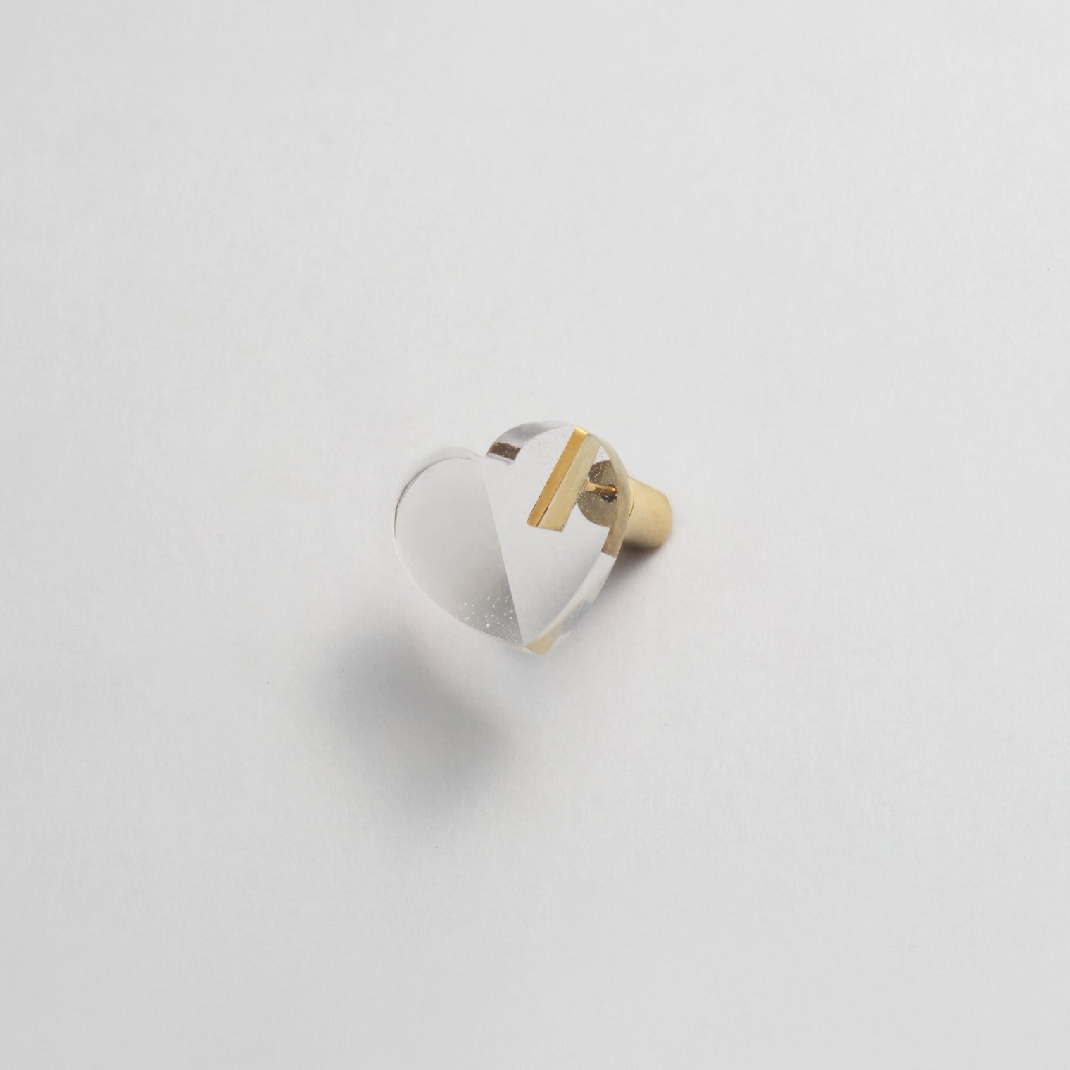 Heart pierced earring (Quartz / K10 post)